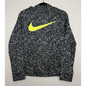 Nike Dri-Fit Youth Size XL Pullover Hoodie Neon Swoosh